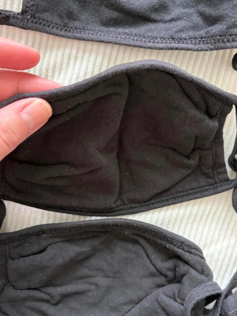7 Black Cloth Face Masks (OSFM)